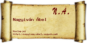 Nagyiván Ábel névjegykártya