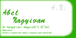 abel nagyivan business card